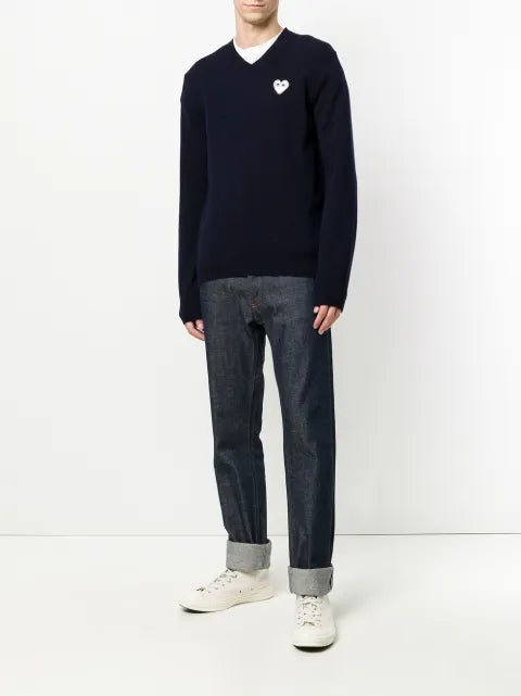 Comme Des Garçons Play v-neck jumper