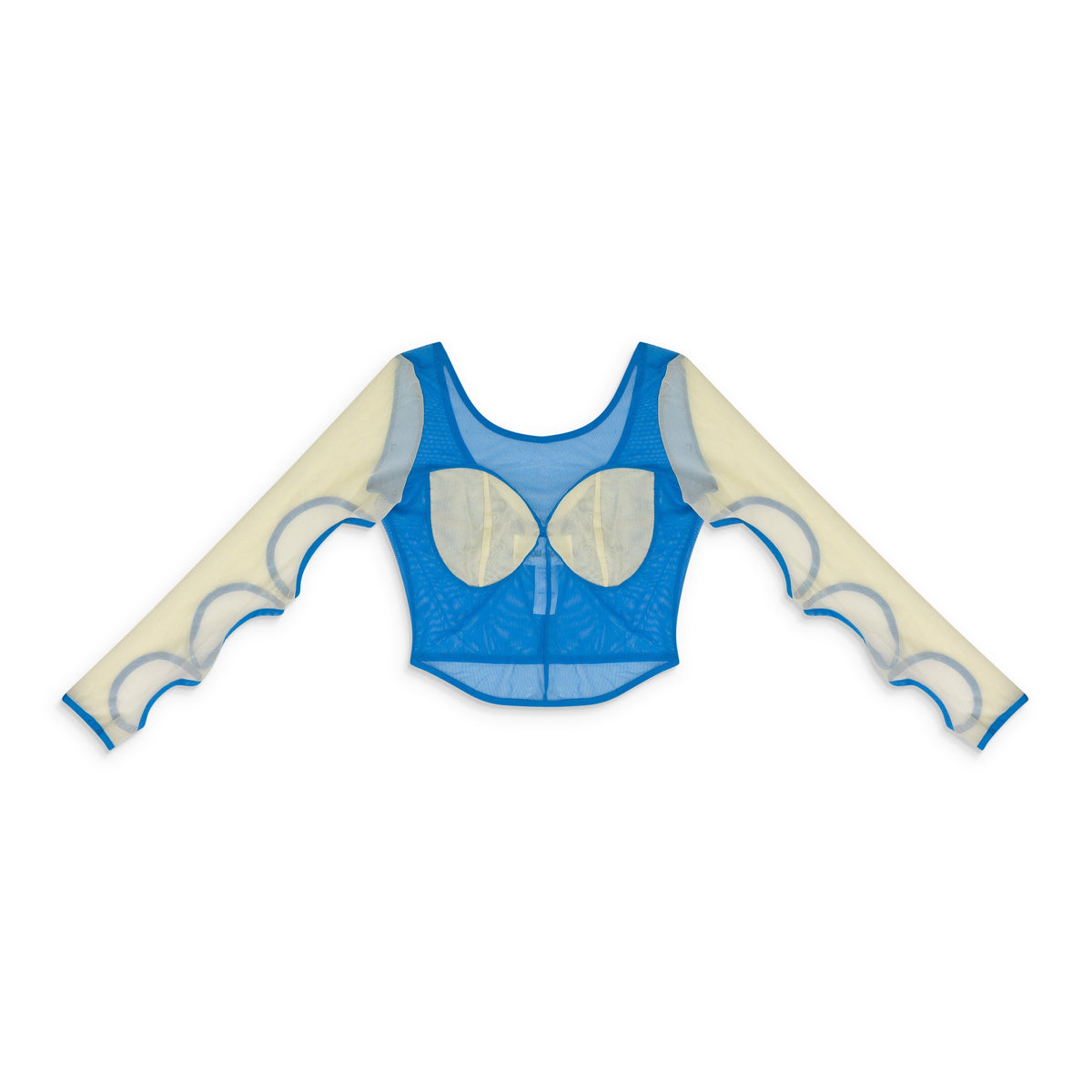 Blue Scalloped No Time Left Top
