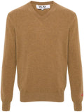 Comme Des Garçons Play logo-appliqué wool jumper
