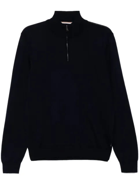 BOSS half-zip jumper