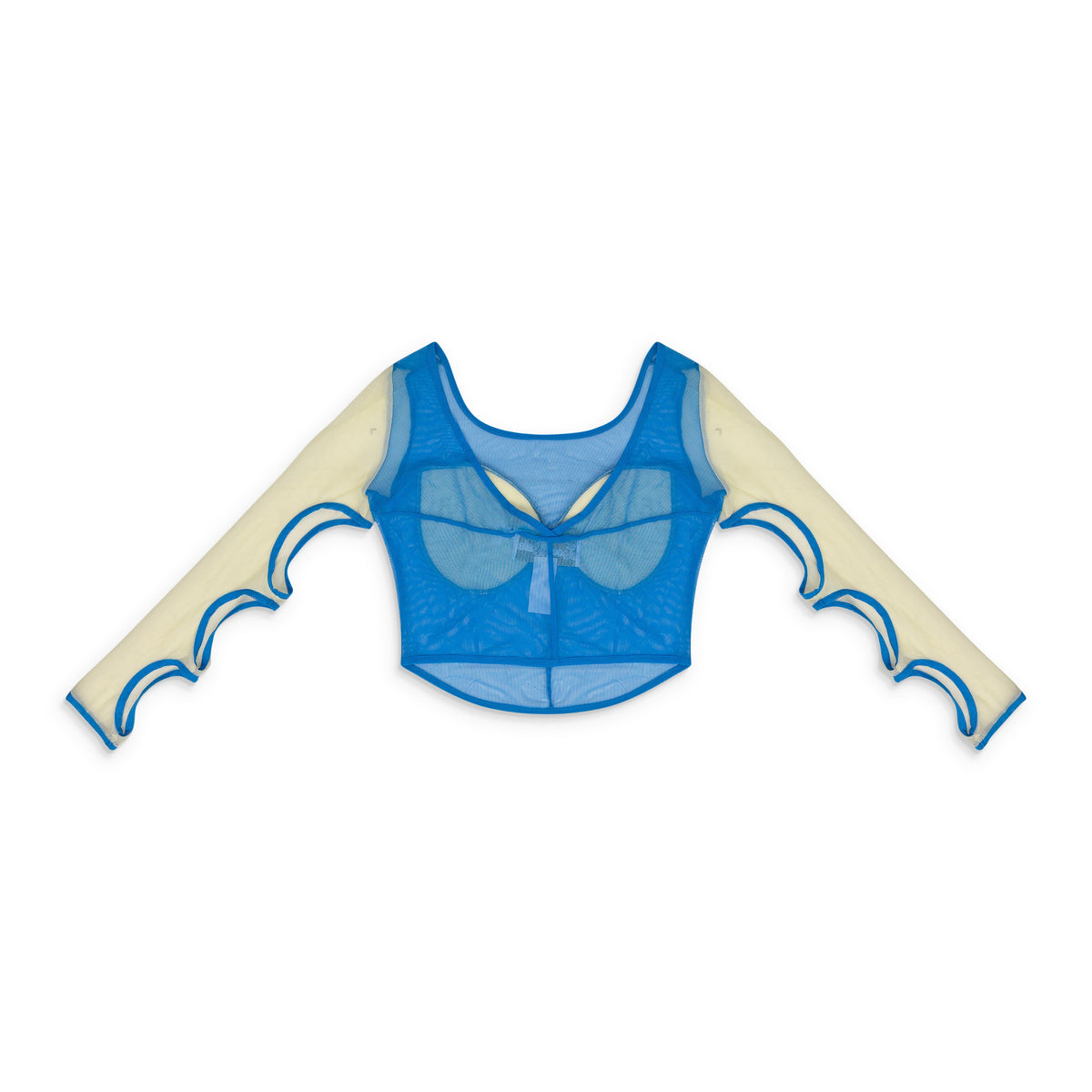 Blue Scalloped No Time Left Top
