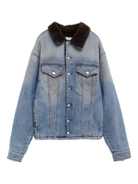 ERL shearling collar pocket jacket