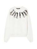 Palm Angels Big Neck Logo loose sweatshirt