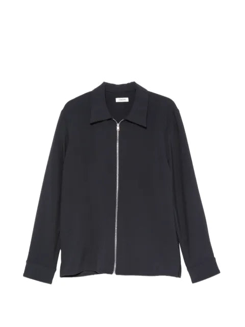 SANDRO zipped jersey shirt