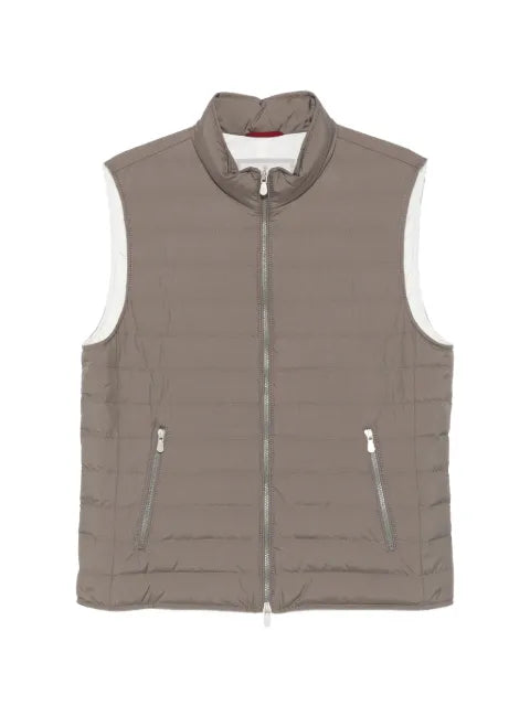 Brunello Cucinelli quilted high-neck gilet