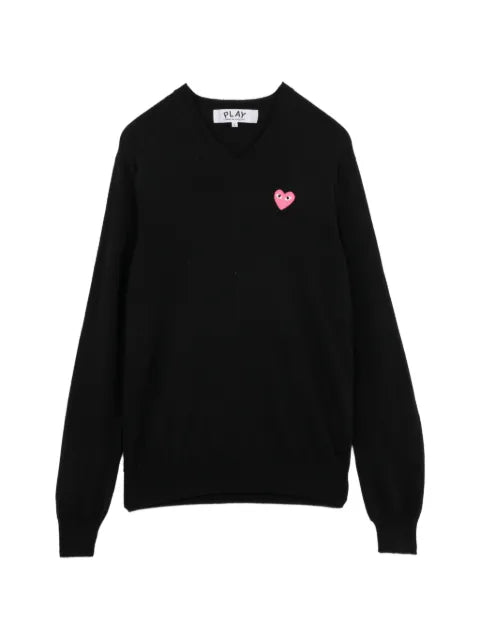 Comme Des Garçons Play worsted yarn v-neck sweater