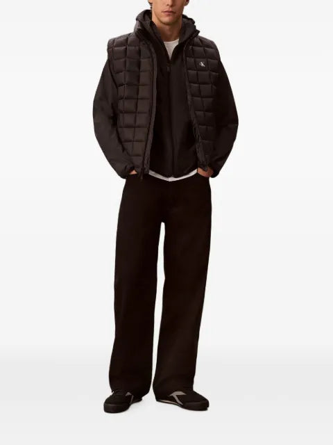 Calvin Klein grid-quilted logo gilet