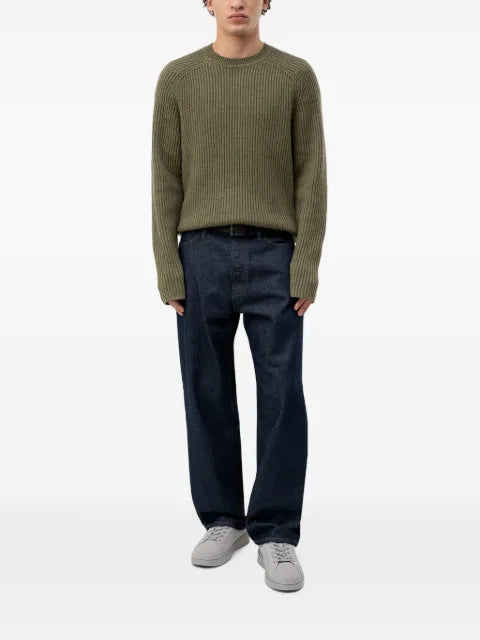 HUGO ribbed-knit raglan-sleeve sweater