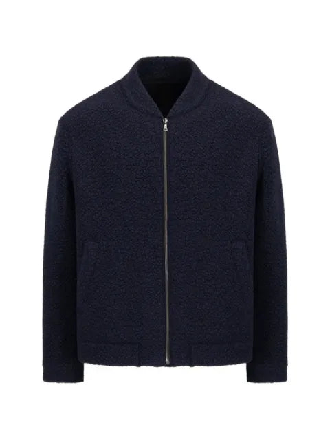 Harris Wharf London bouclé-knit bomber jacket