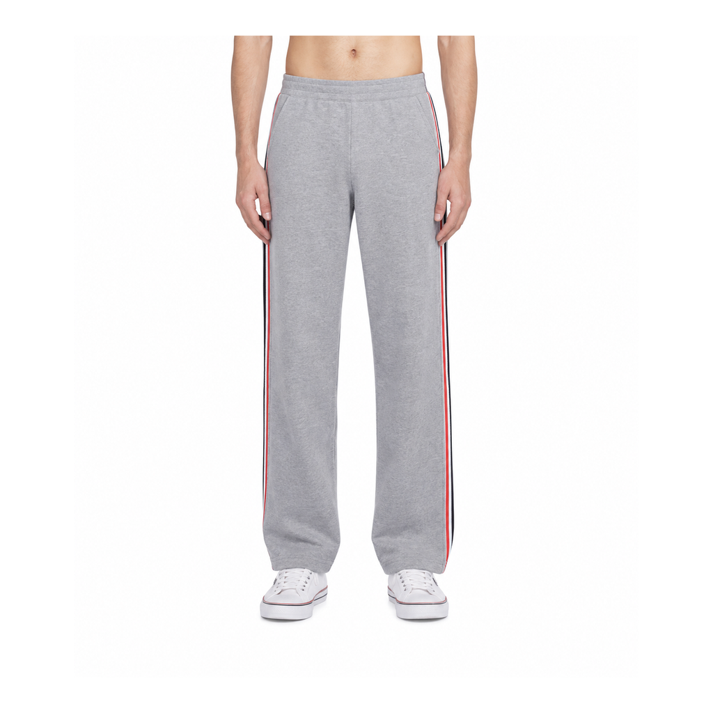 Thom Browne Style Unisex side Side-Stripe loose straight trousers
