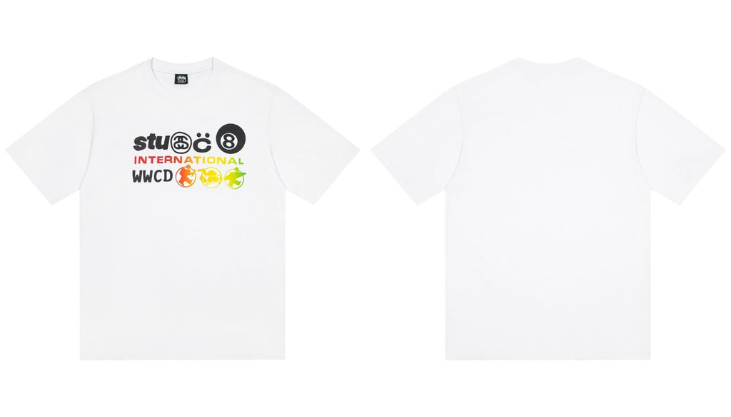 Stussy International Wwcd Colorful Front Graphic Short Sleeve Tee