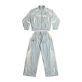Corteiz Devil's Island Contrast Splicing Stand-Up Collar Suit – Light Blue