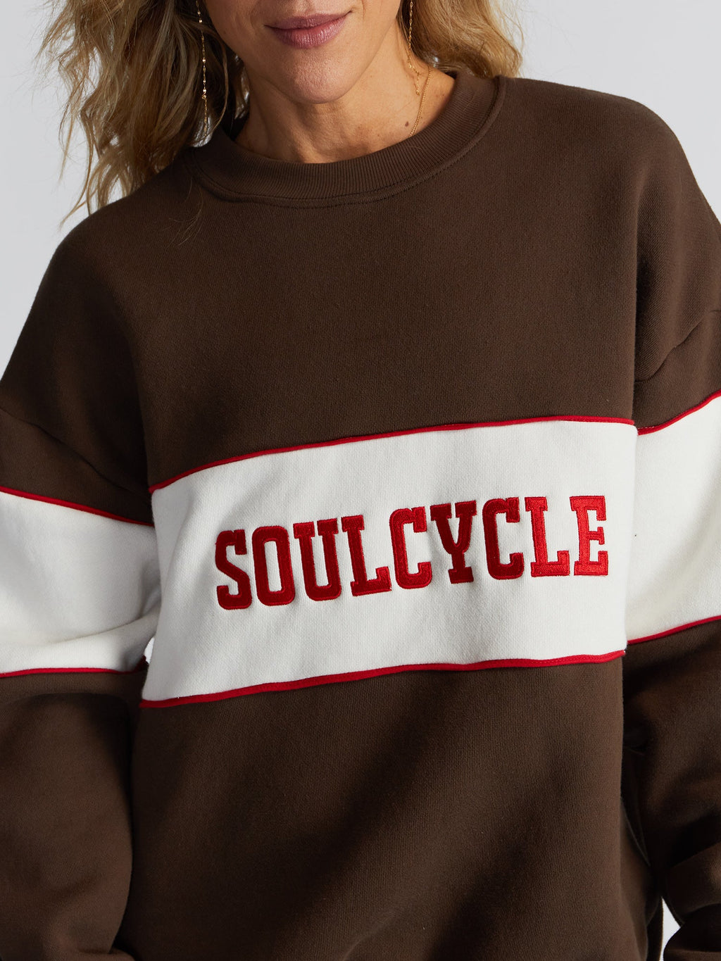 SOULCYCLE BROWN BLOCK CREW NEC