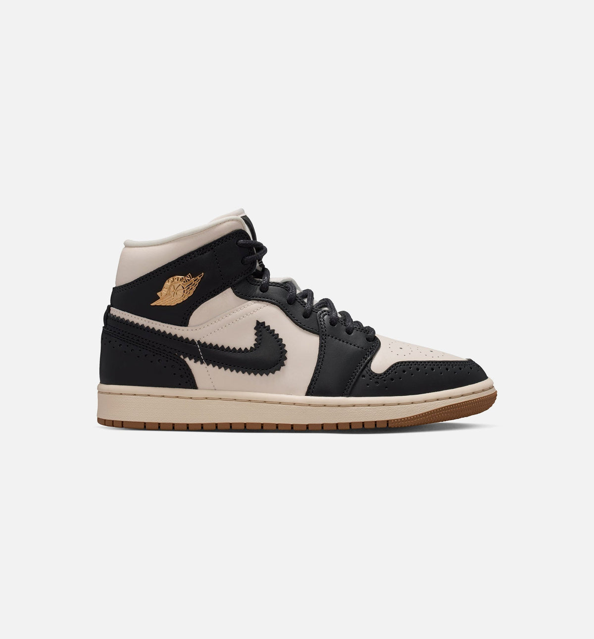 Air Jordan 1 Mid SE Women's Lifestyle Sneakers - Off Noir/Chalk/Pearl White