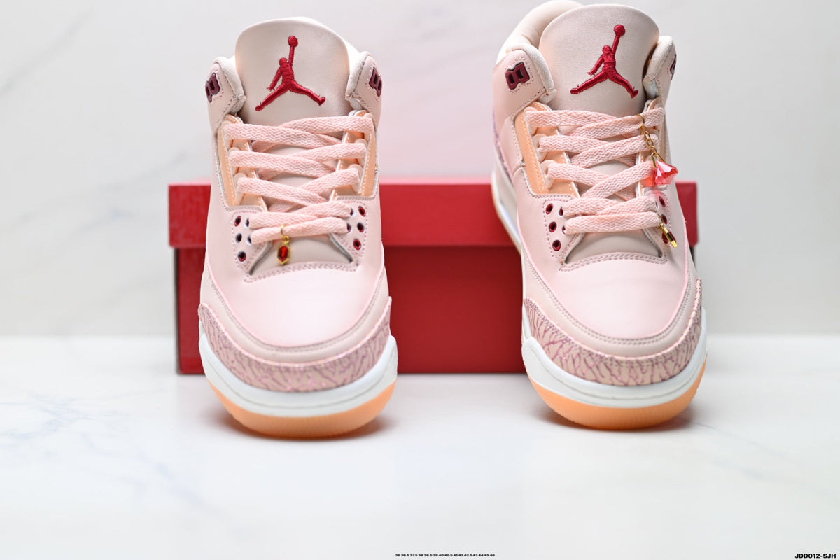 Air Jordan 3 Retro Pink White Gum Sneakers