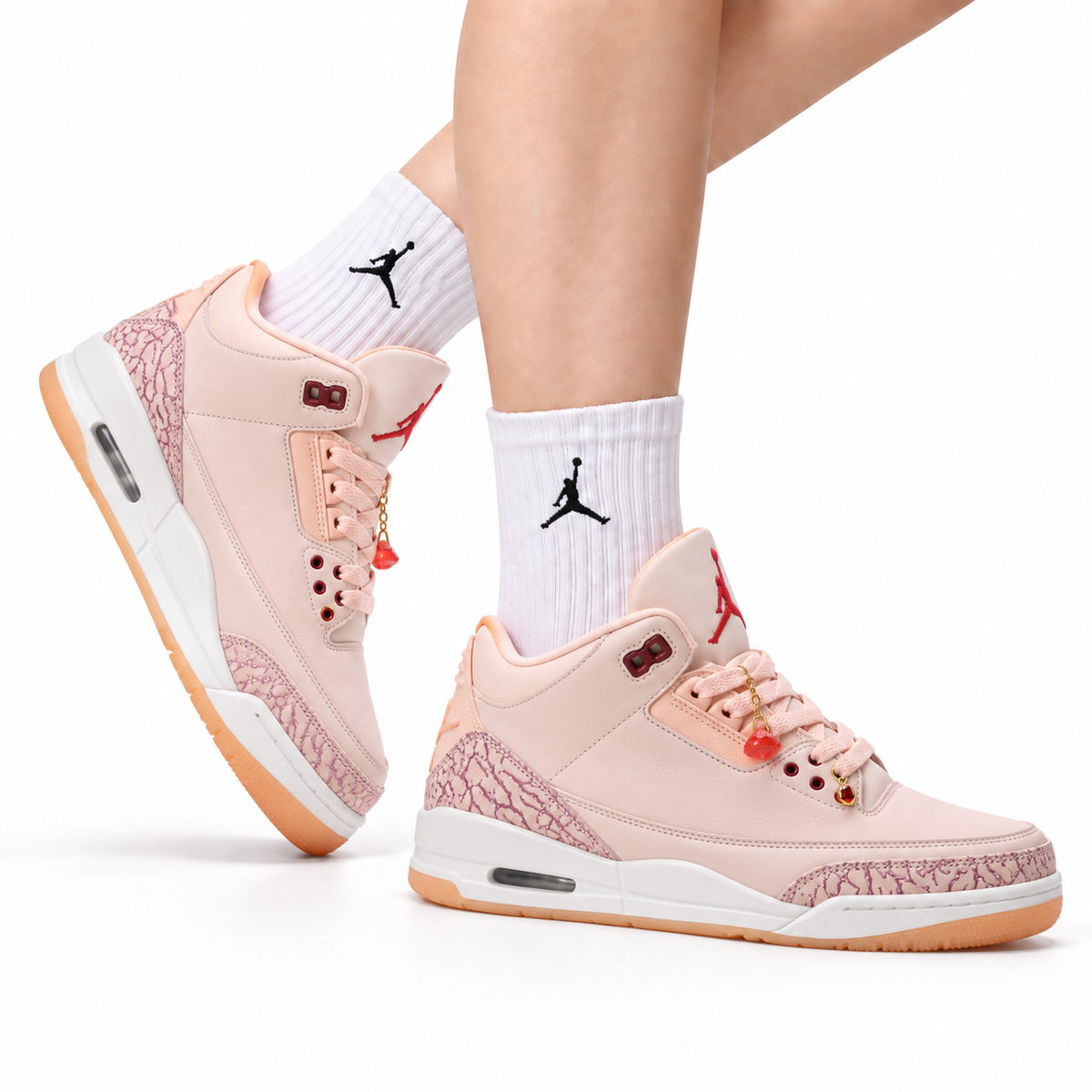 Air Jordan 3 Retro Pink White Gum Sneakers