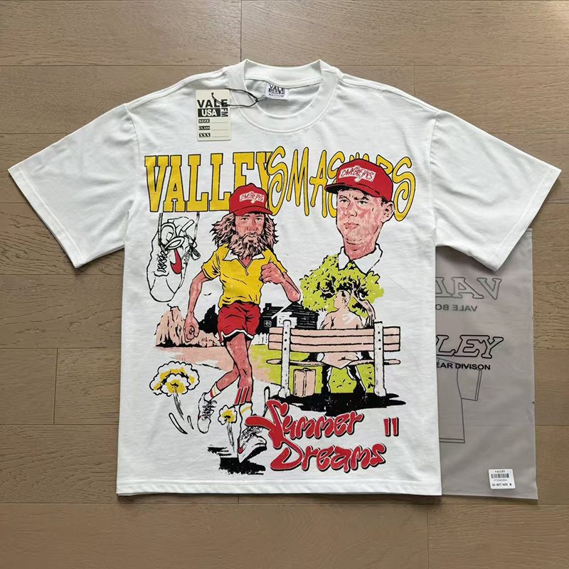 VALE USA Washed Front Graphic Short-Sleeve T-Shirt