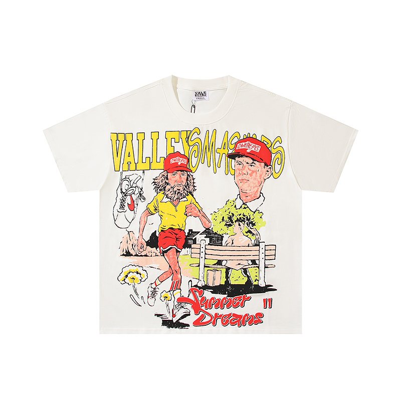 VALE USA Washed Front Graphic Short-Sleeve T-Shirt