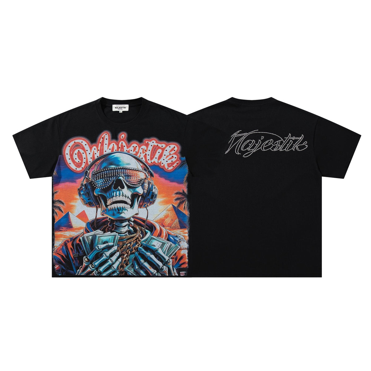 MAJESTIK Skull Graphic Short-Sleeve T-Shirt