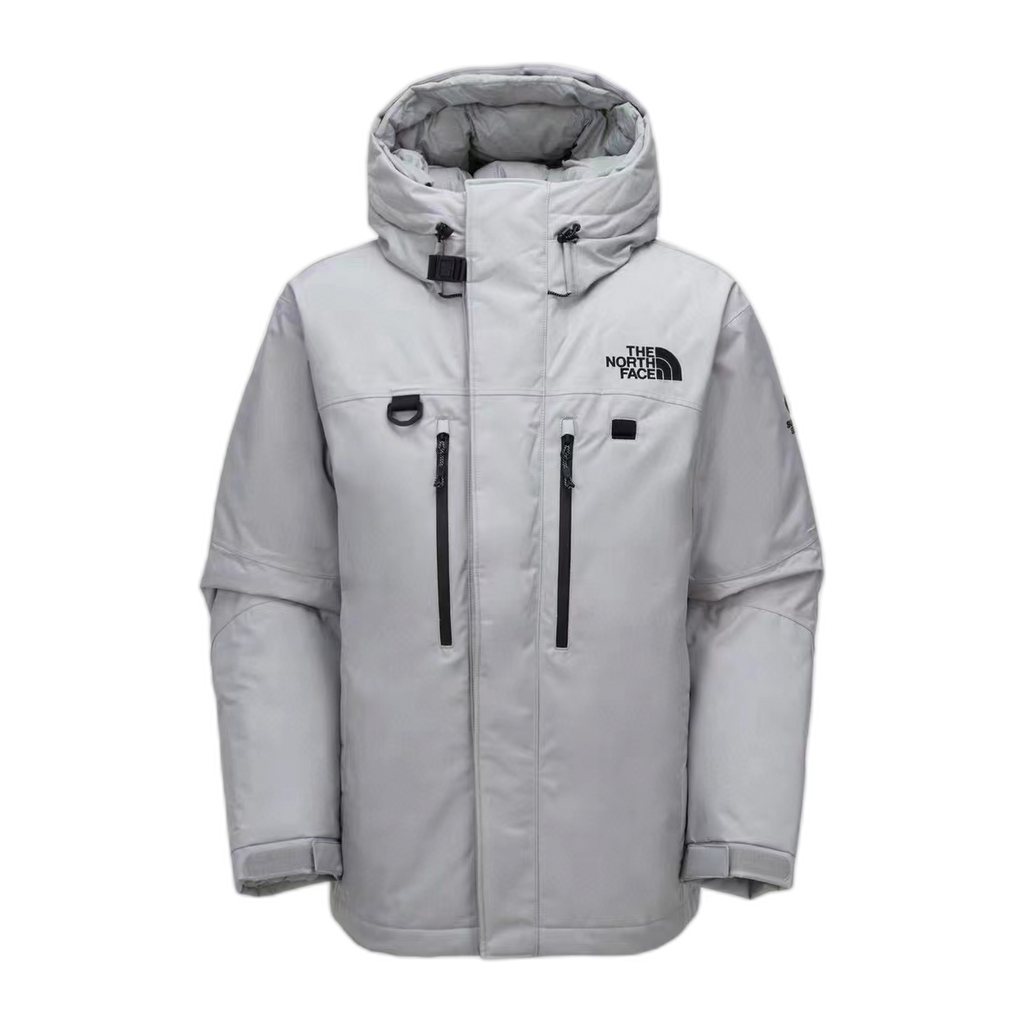 The North Face Himalayan Down Parka | Grey & White | 700-Fill Responsible Down