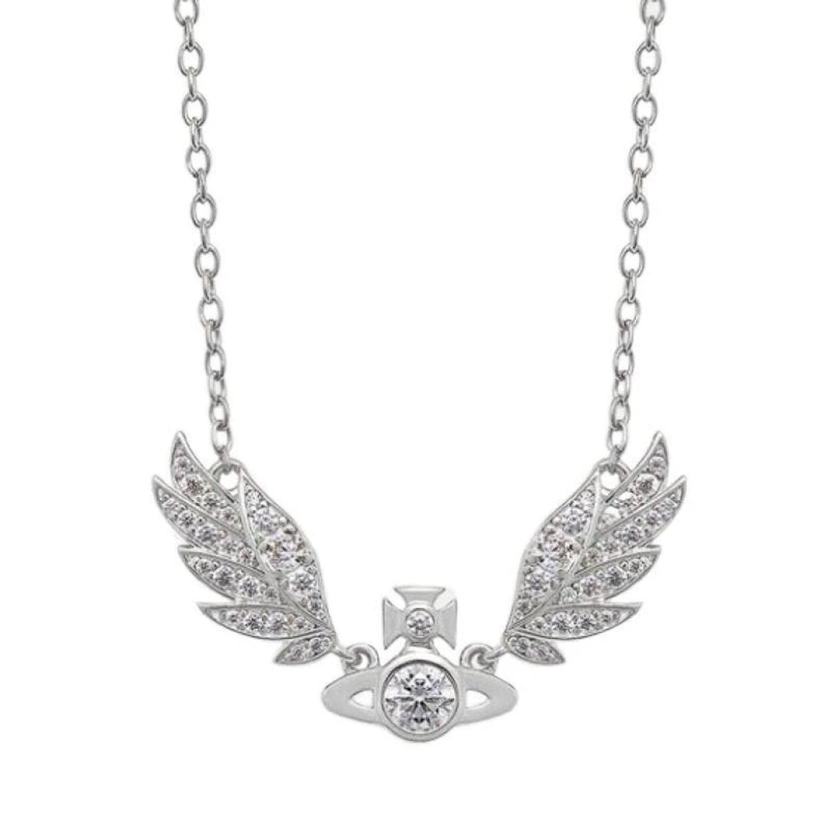 Vivienne Westwood Style Angel Wing Orb Necklace