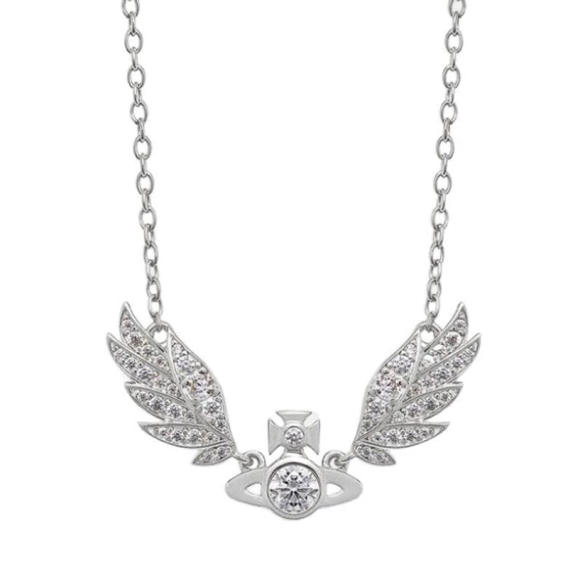 Vivienne Westwood Style Angel Wing Orb Necklace