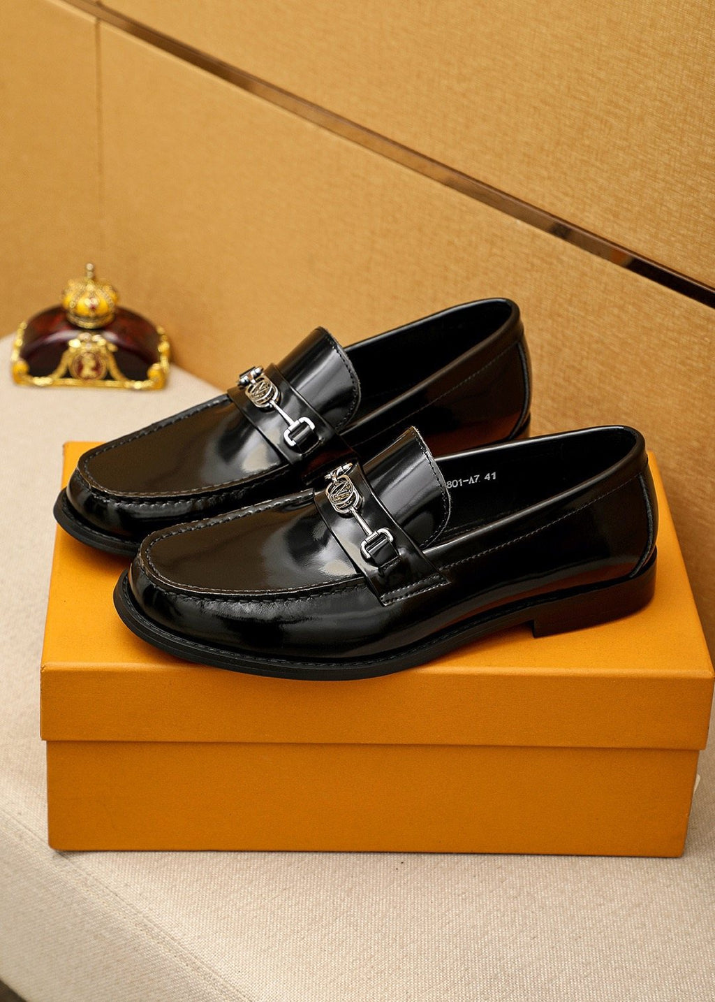 Louis Vuitton Black Leather Buckle Loafers