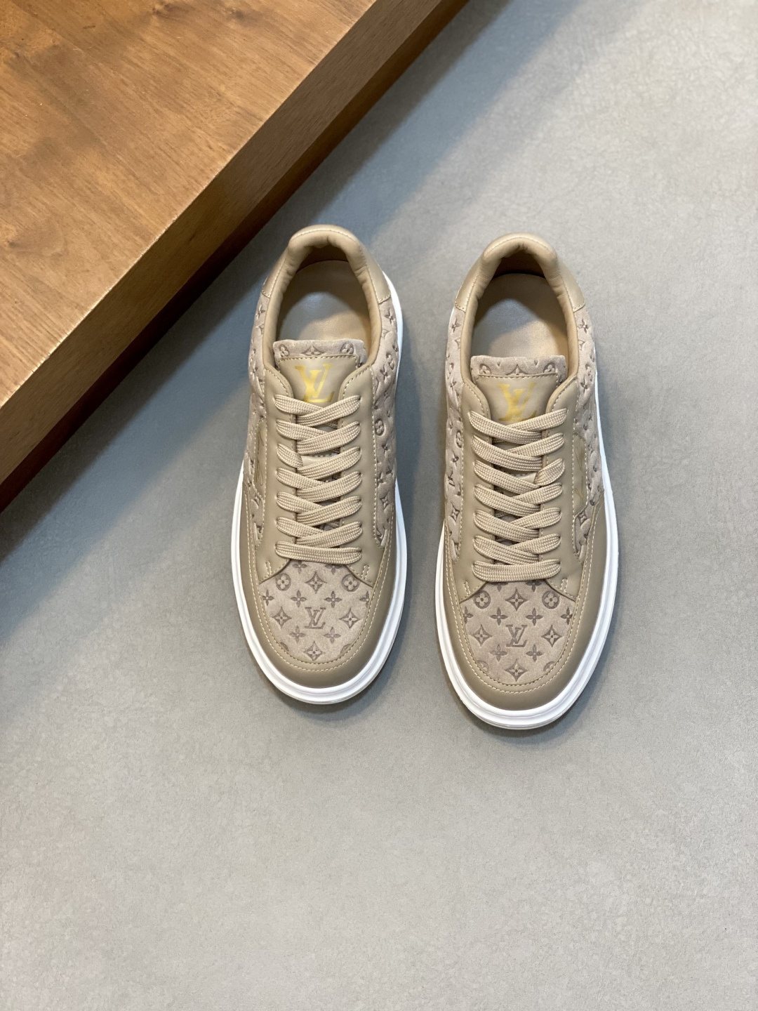 Louis Vuitton Men's Monogram Low-Top Sneakers - Lace-Up Closure