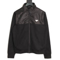Prada Re-Nylon Panel Zip-Up Jacket - Black